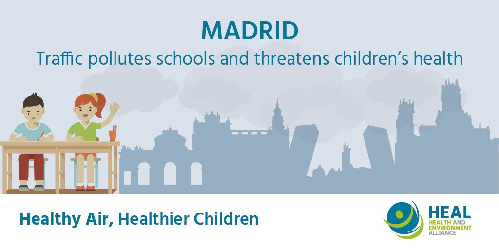 Citizen science monitoring of air quality in and around Madrid schools confirms the need to cut air pollution from transport