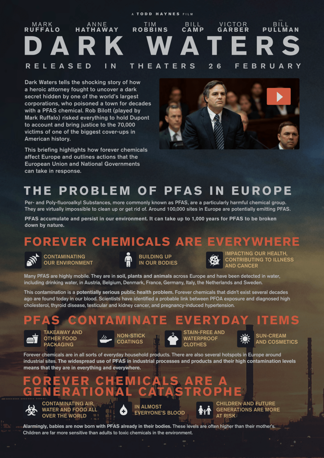 The problem of PFAS in Europe – joint NGO flyer