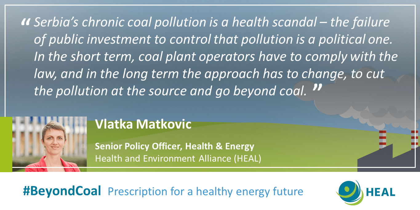 Chronic Coal Pollution Serbia – Making the case for health promoting investments for zero pollution in Serbia