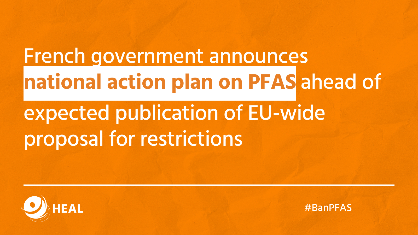 French government announces national action plan on PFAS chemicals ahead of expected publication of EU-wide proposal for restrictions